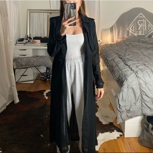 sheer detail trench coat